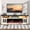 White & Black/Crystal Fireplace, variant on HARIPUL 70" Fireplace TV Stand for TVs Up to 80" with 36" Electric Fireplace, Entertainment Center with Led Light TV Consoles for Living Room, Firewood