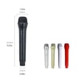 thumbnail image 4 of stanreset Artificial Handheld Microphone Kid Stage Performance Party Portable Simulation Plastic Mic Props Detectable Toy Big Tube Black 1Set, 4 of 6
