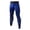 Blue, variant on Men's Gym Running Compression Tights Athletic Base Layer Workout Pants for Basketball Training Fitness Red L