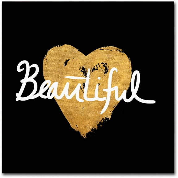 Trademark Fine Art "Beautiful On Black" Canvas Art by Lisa Powell Braun