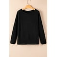 thumbnail image 6 of Chic and Comfy: Black Waffle Knit Long Sleeve Top for Women - [ZhiHiMeRi] | (US 8-10)M, 6 of 12