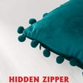 thumbnail image 3 of Velvet Soft Solid Decorative Square Throw Pillow Covers Set20 x 20 Inch Teal, 3 of 3