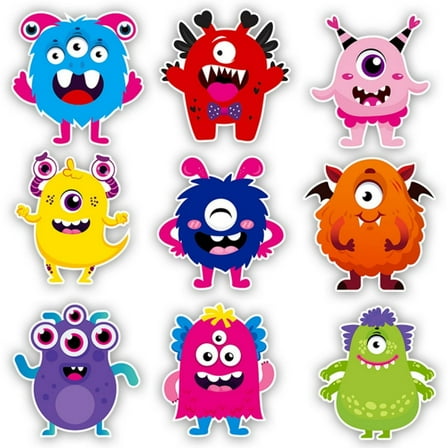 Laffact Monster Paper Cutouts, 45pack,for Bulletin Board Decoration