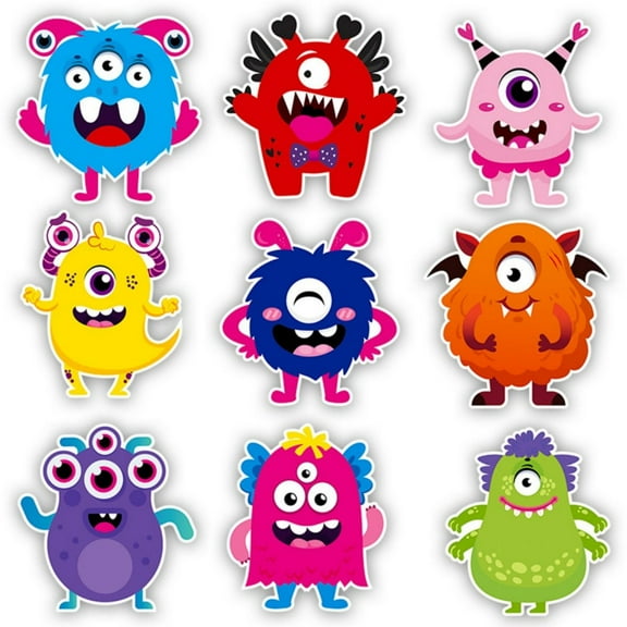Laffact Monster Paper Cutouts, 45pack,for Bulletin Board Decoration