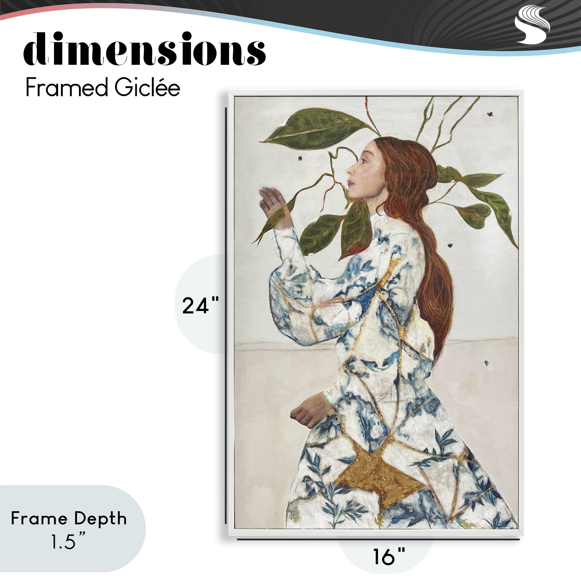Stupell Industries Le Voyage Fantastique Portrait White Framed Giclee Art, design by Karenina Fabrizzi