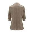 thumbnail image 5 of Ailaofu 2025 Summer Linen Blazer Women Lightweight 3/4 Stretchy Ruched Sleeve Fully-Lined Casual Work Jacket with Pockets, 5 of 6
