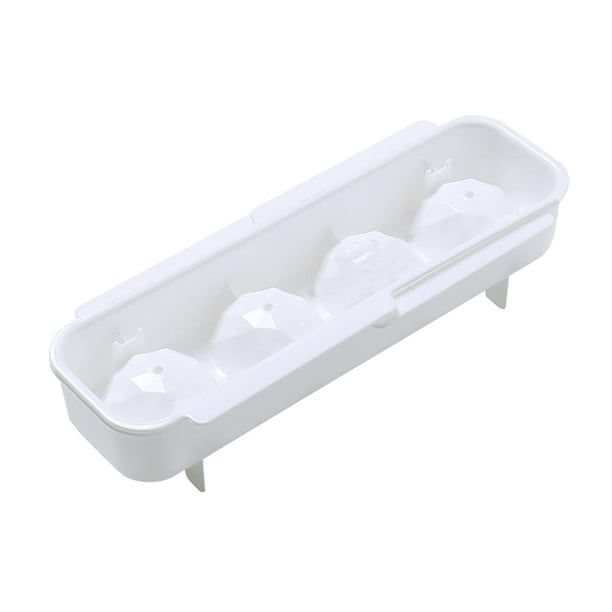 Molde De Bola De Hielo Bandeja De Cubitos De Hielo Molde De Hockey Sobre Hielo De 4 Cavidades Con Tapas Para Bebida De Cóctel De Whisky Diy Yuarrent HA035450-00