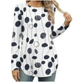 thumbnail image 2 of PuLe Women's Top Womens Tunic Tops Shirts Dressy Casual Fall Long Sleeve Pullover Cute Floral Print Lose Fit Blouses Crew Neck T-Shirt, 2 of 5