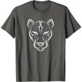 thumbnail image 1 of Cool Cougar Tiger Cheetah Puma Wild Cat Animal Head Face T-Shirt, 1 of 1
