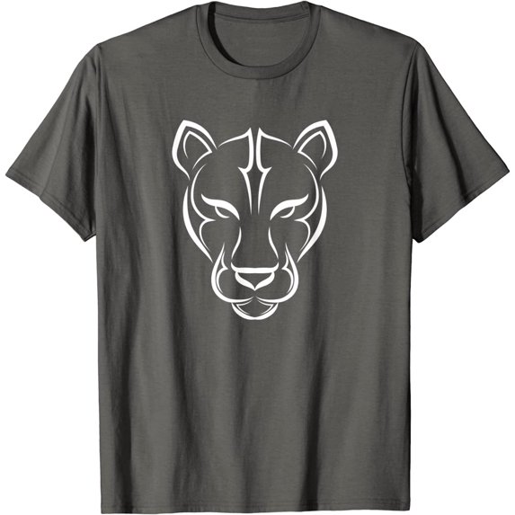 Cool Cougar Tiger Cheetah Puma Wild Cat Animal Head Face T-Shirt