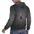 thumbnail image 6 of Lsque Black Spider On Web Pattern Casual Men's Hoodie,Hooded Sweatshirt with Kangaroo Pocket,Pullover Hoodie-3X-Large, 6 of 7