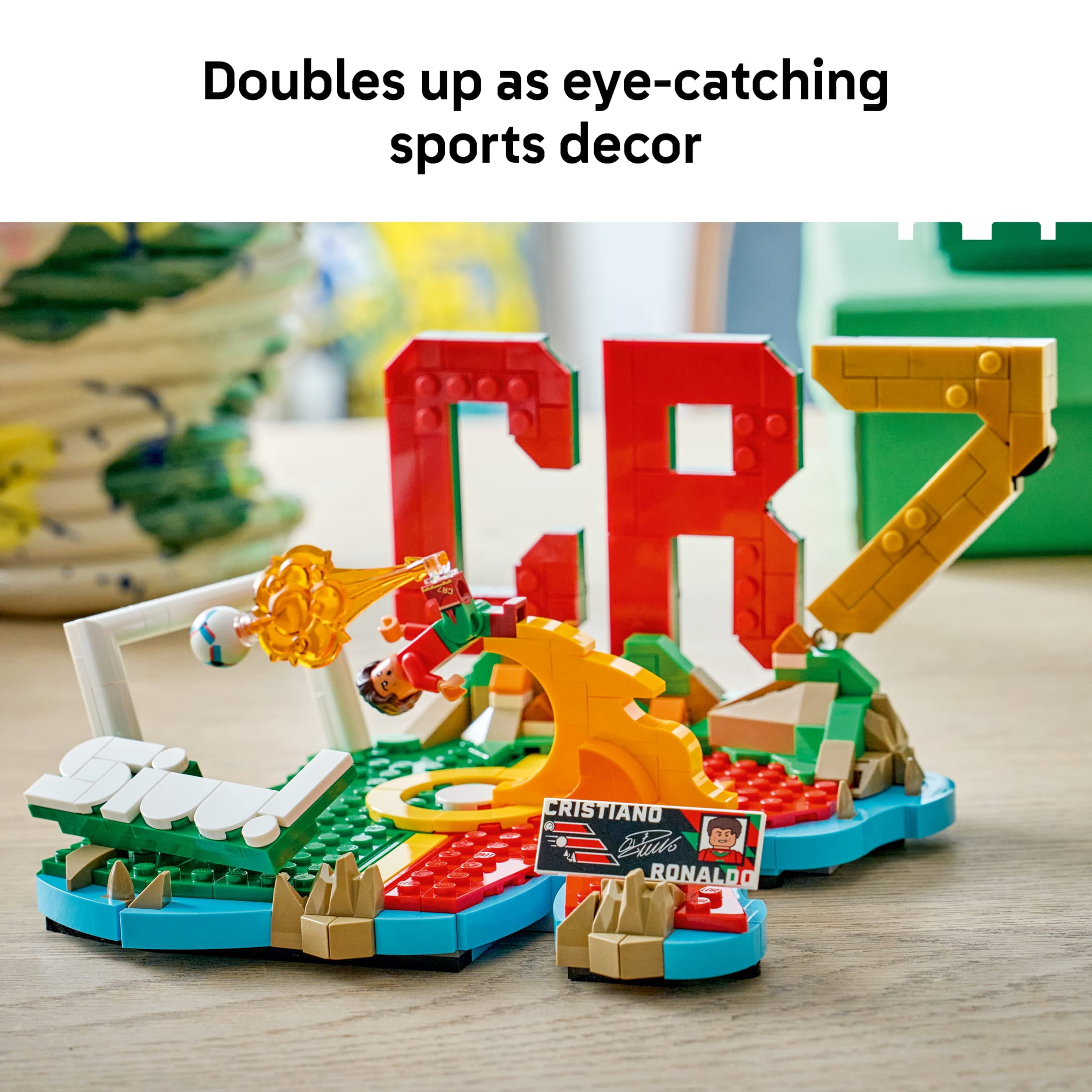 LEGO Editions Cristiano Ronaldo – Soccer Highlights - Building Set for Boys & Girls, Ages 10+ - Fathers Day Gift - Kids Bedroom or Shelf Decor W/ Plaque - 43012