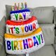 thumbnail image 2 of Birthday Cake Foil Balloon, 2pcs "IT\'S YOUR BIRTHDAY" Balloons for Birthday Party Supplies Baby Shower Decorations, 2 of 4