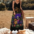 thumbnail image 3 of DIA DE LOS MUERTOS Mexico Sleeveless Dress Loose Women's Dress Dresses Luxury Evening Dresses, 3 of 9