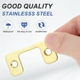 thumbnail image 4 of Deadbolt Strike Plate, Adjustable Door Strike Plate with Screws Stainless Steel Gold, 4 of 6