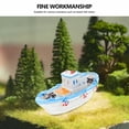 thumbnail image 3 of FUEENIRVA 1Pcs Mini Fishing Boat Decor Mediterranean Style Resin Sailboat Model For Home And Office Decor, 3 of 8