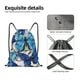 thumbnail image 4 of Fotbe Blue and White Butterflies Bolsa Mochila con Cordón Estampada, Bolsa de Gimnasio Deportiva, Bolsa Cinch, Bolsa con Cordón para Hombres y Mujeres-Small, 4 of 6