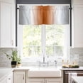 thumbnail image 2 of nqOlkjepod Gray Orange Farmhouse Short Window Curtain Valances, Modern Gradient Geometric Rod Pocket Kitchen Valances for Living Room Bedroom Bathroom Cafe, 1 Panel - 60" x 18", 2 of 8