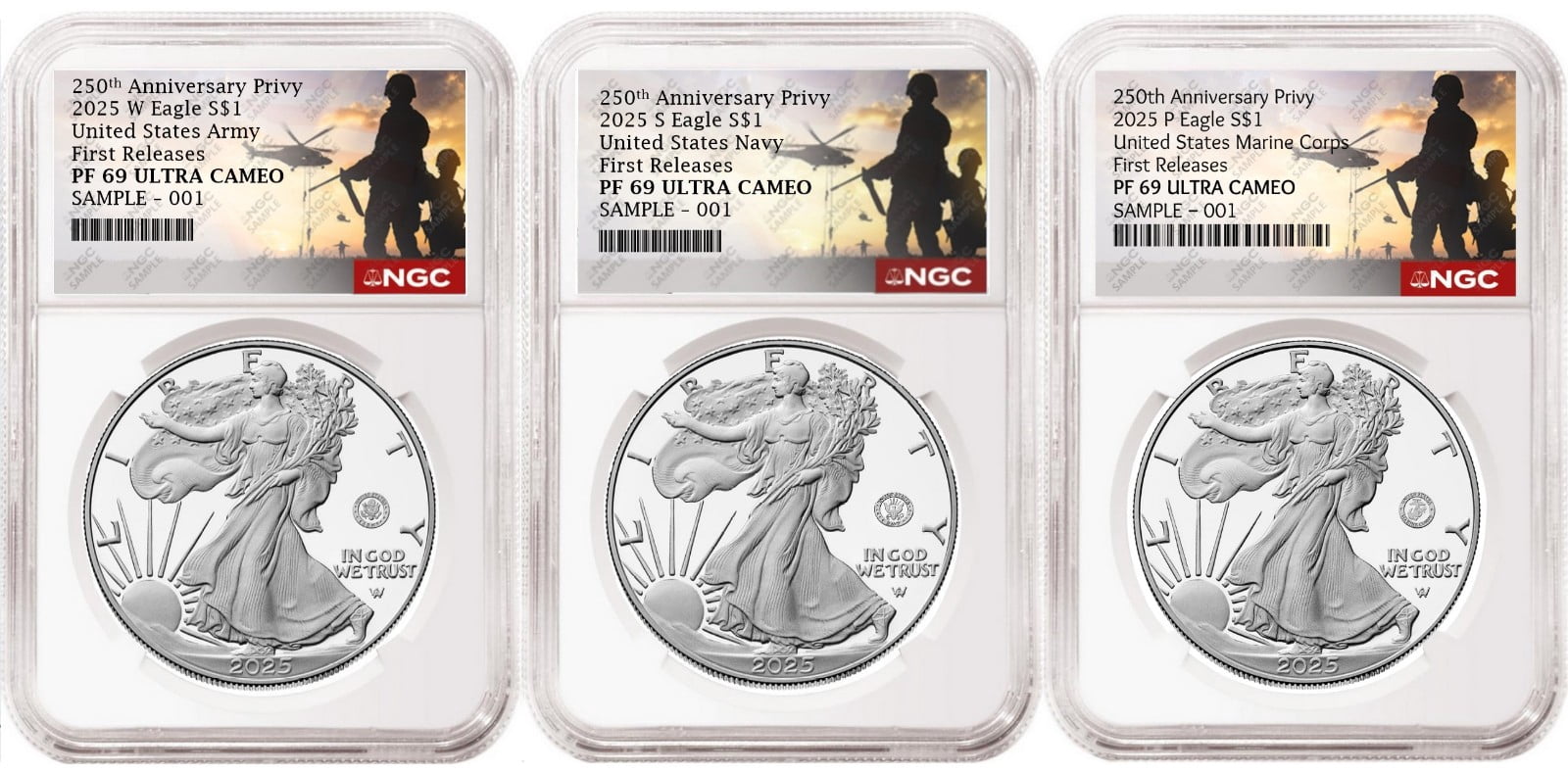 2025 P $1 1oz Silver Eagle 250th Anniversary United States Marine Corps Privy Ngc Pf69 Ucam Early Releases Marine Camo Core And Label With Ogp