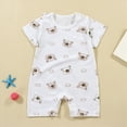 thumbnail image 2 of UAYOTSE Newborn Short Sleeve Romper Solid Jumpsuit Cotton Infant Clothes Baby Girl Boy One-Piece Outfit,Sizes 0-6 Months, 2 of 4