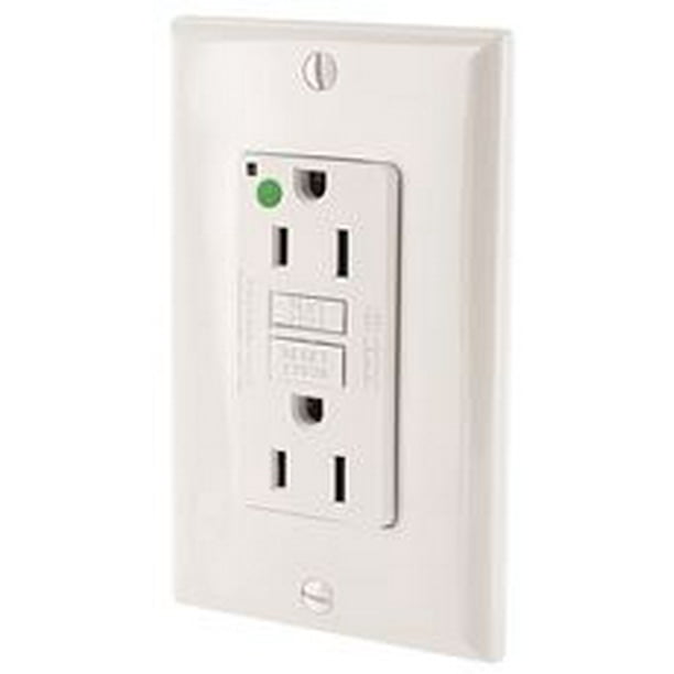 Leviton Smartlockpro 2Pole Hospital Grade Duplex Gfci Receptacle With