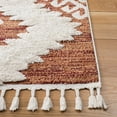 thumbnail image 3 of SAFAVIEH Moroccan Tassel Desmond Southwestern Shag Area Rug, Orange/Ivory, 8' x 10', 3 of 8