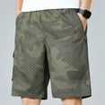 thumbnail image 2 of Lovskoo Men's Casual Classic Shorts Athletic Plus Size Cotton Sweat Shorts Printed Summer 2024 Shorts Loose Straight Leg Shorts Olive Green 3XL, 2 of 9