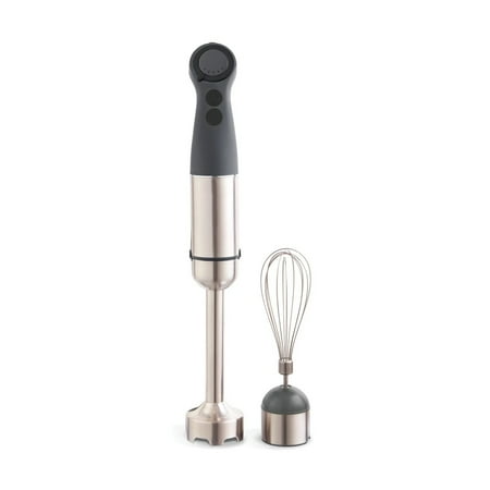 

Immersion Hand 5 Speed Stick Blender with Stainless Steel Blades Whisk Attachment and Recipe Guide