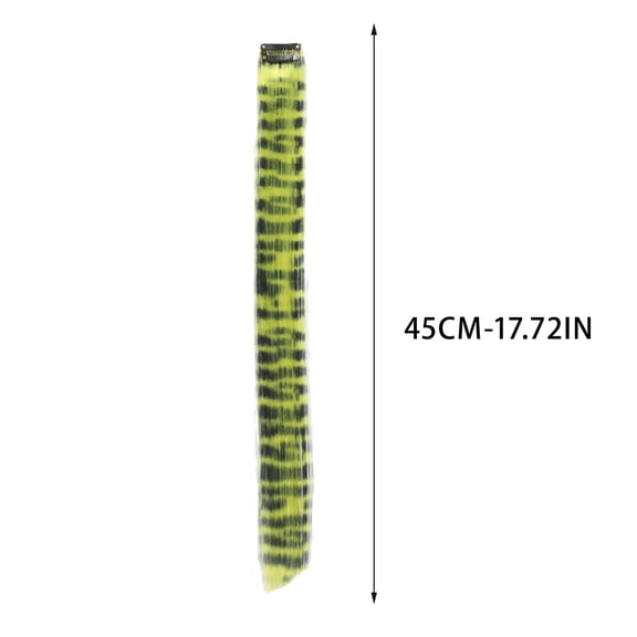 Colored Clip in Hair Extensions, One Card Seamless Hair Extensions Leopard Print Colored Hair Extensions Highlight Hanging Ear Colored Wig Extensions