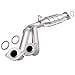 thumbnail image 3 of MagnaFlow Direct-Fit Catalytic Converter California Grade CARB Compliant 447103 - Stainless Steel Main Piping, 41.25in Overall Length, No O2 Sensor - SUV CA Legal Replacement, 3 of 4