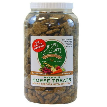 UPC: 0674606000094 | Giddyap Girls Biscuit 3.5 lbs Premium Horse Treats Jar