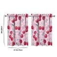 thumbnail image 4 of Vintage Cherry Tier Kitchen Curtains for Bathroom Living Rod Pocket Window Drapes 28"x36" 2 Panels Window Treatment Tiers, 4 of 4