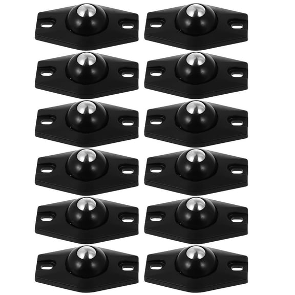 12Pcs Self Adhesive Wheels Useful Sticky Pulley Bins Bottom Caster Wheels