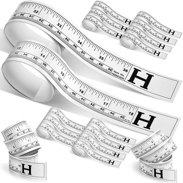 16Pcs Adhesive Measuring Tape Metric Tape Measure Sticky