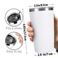 thumbnail image 3 of 20 oz Tumbler Stainless Steel Tumblers with Lid Double Wall Vacuum Insulated Coffee Mug 20oz Cup for Hot and Cold Drinks, White, 1 pack, 3 of 10