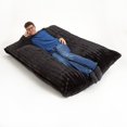 thumbnail image 4 of AJD Home Noir Grand Pouf Chaise Longue Taille Adulte avec Remplissage Inclus, 4 of 5