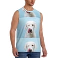 thumbnail image 2 of Easygdp Puppy Licks Nose Men's Breathable Tank Tops Sleeveless Sporty T Shirts for Basketball, Mountaineering, Bodybuilding -Small, 2 of 8