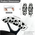 thumbnail image 6 of SCRAWLGOD Cow Print Musical Notes 4 Pieces Non-Slip Computer Chair Slipcover with Arm Covers Crease Resistant Desk Chair Protector Washable Breathable High Back Chair Cover, 6 of 7