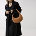 thumbnail image 1 of Bolso Hobo elegante para mujer, bolso de pana de Color sólido, bolso de hombro sencillo, bolso de bola de masa, 1 of 8