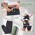 thumbnail image 4 of NICELF Sweatpants Women Joggers with Pockets High Waisted Elastic Lightweight Casual Athletic Workout Trousers, Blackgrey, 4 of 9