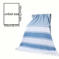 thumbnail image 6 of Beach Towel with Tassels Striped Quick Dry Lightweight 100x180cm for Travel Pool Camping Picnic, 6 of 6