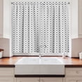 thumbnail image 2 of Ambesonne Abstract Kitchen Curtains, Grunge Geometric Symmetry, 55"x30", Charcoal Grey and White, 2 of 3