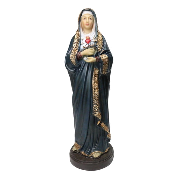 Our Lady of Seven Sorrows Mater Dolorosa Blessed Virgin Mary Statue with Base