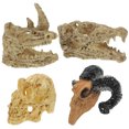 thumbnail image 3 of 4 piezas de calaveras de plástico en miniatura, modelo de animales, decoración de calaveras, adorno de pared para casa de muñecas, 3 of 6