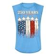 thumbnail image 3 of GrmtClth 250 Anniversary Usa Tank Top Summer 1776-2026 Print Shirt Classic Sleeveless T-Shirts Dressy Round Neck Blouses Light Blue S, 3 of 3