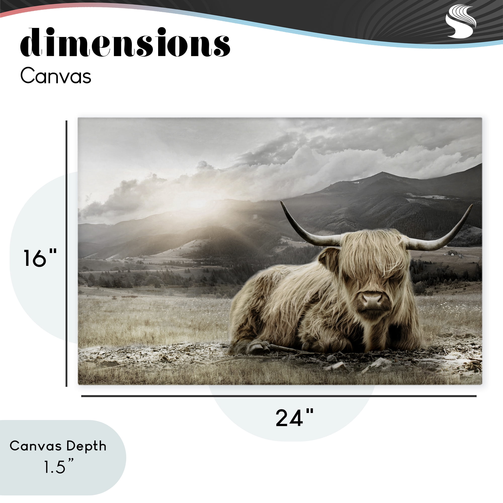 Stupell Industries Cattle Resting in Morning Sun Canvas Wall Art, design by CAD Designs