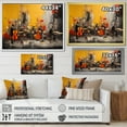 thumbnail image 4 of Designart "Groovy Jazz Band Melodies" Music Framed Wall Art - Traditional Yellow Music Jazz Hallway Framed Wall Art Decor, 4 of 6