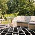 thumbnail image 4 of Safavieh Courtyard Amber Geometric Indoor/Outdoor Area Rug, Black/Beige, 6'7" x 9'6", 4 of 16