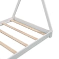 thumbnail image 6 of Abrihome Twin Size House Platform Bed with Triangle Structure,White, 6 of 6