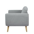 thumbnail image 5 of A&D Home Linda Polyester Round Arm Loveseat Sofa, Light Gray, 5 of 8